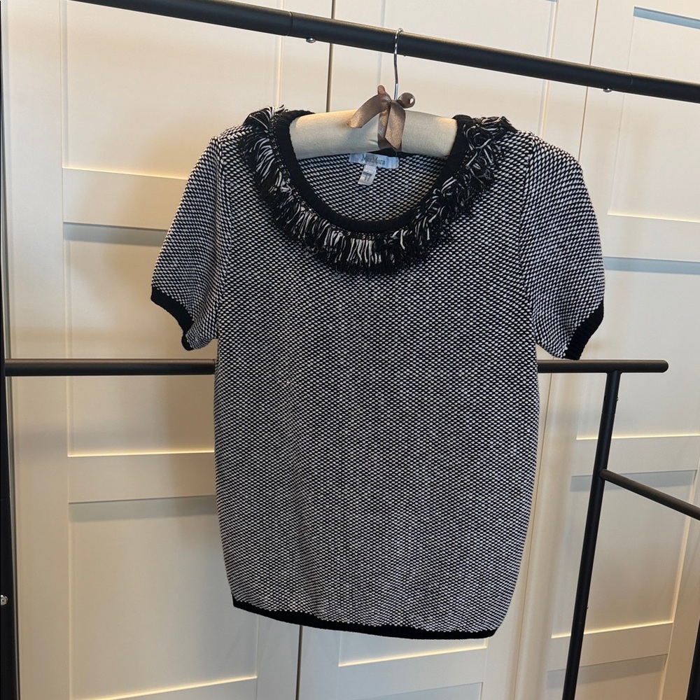 MaxMara Black and White Knit Top